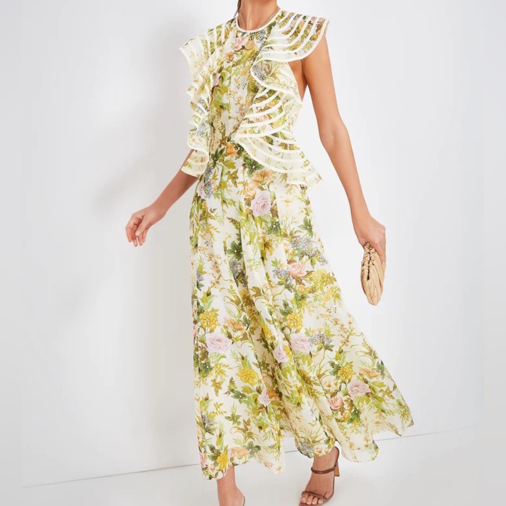 Alemais Eden Flounce Midi Dress